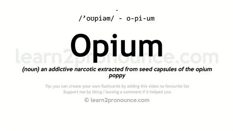 opium meaning slang.